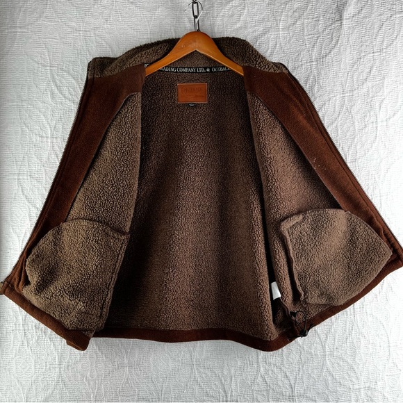 Outback Trading Company Summit Vest Mens XL Brown Fleece Sherpa Lined Western - Picture 8 of 16